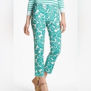 Tory Burch Walton Printed Cropped Pants